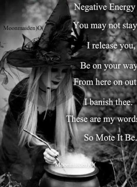 Chant to remove negative Energy - Spells and Psychics