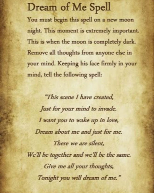 Dream of Me Spell.
Visit my... - Spells and Psychics