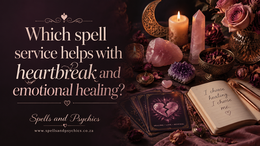 Which spell service helps with heartbreak and emotional healing?