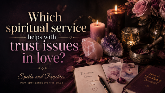 Which spiritual service helps with trust issues in love?