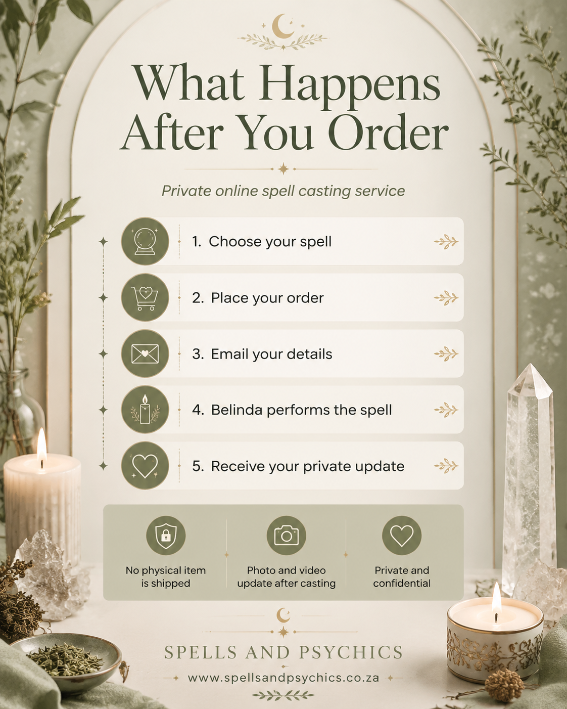 Deliciously in Love Spell for Deep Love & Attraction what happens after you order ritual service image