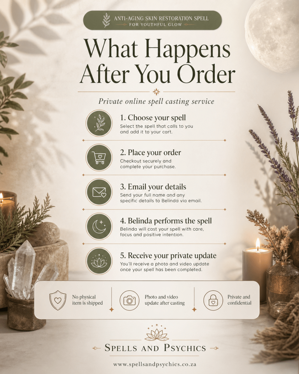 Anti - Aging Skin Restoration Spell for Youthful Glow - Spells and Psychics
