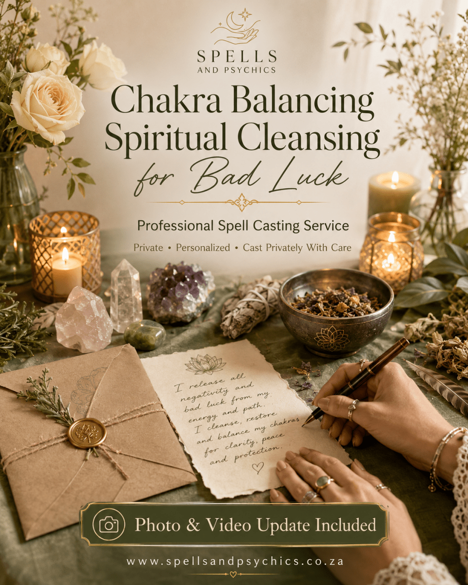 Chakra Balancing Spiritual Cleansing for Bad Luck - Spells and Psychics