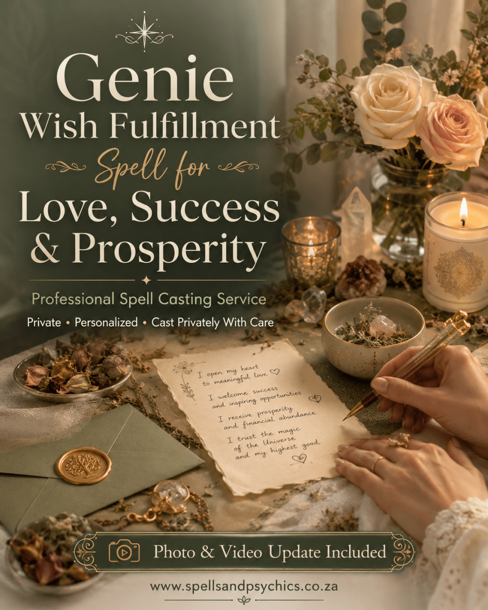 Genie Wish Fulfillment Spell for Love, Success & Prosperity - Spells and Psychics
