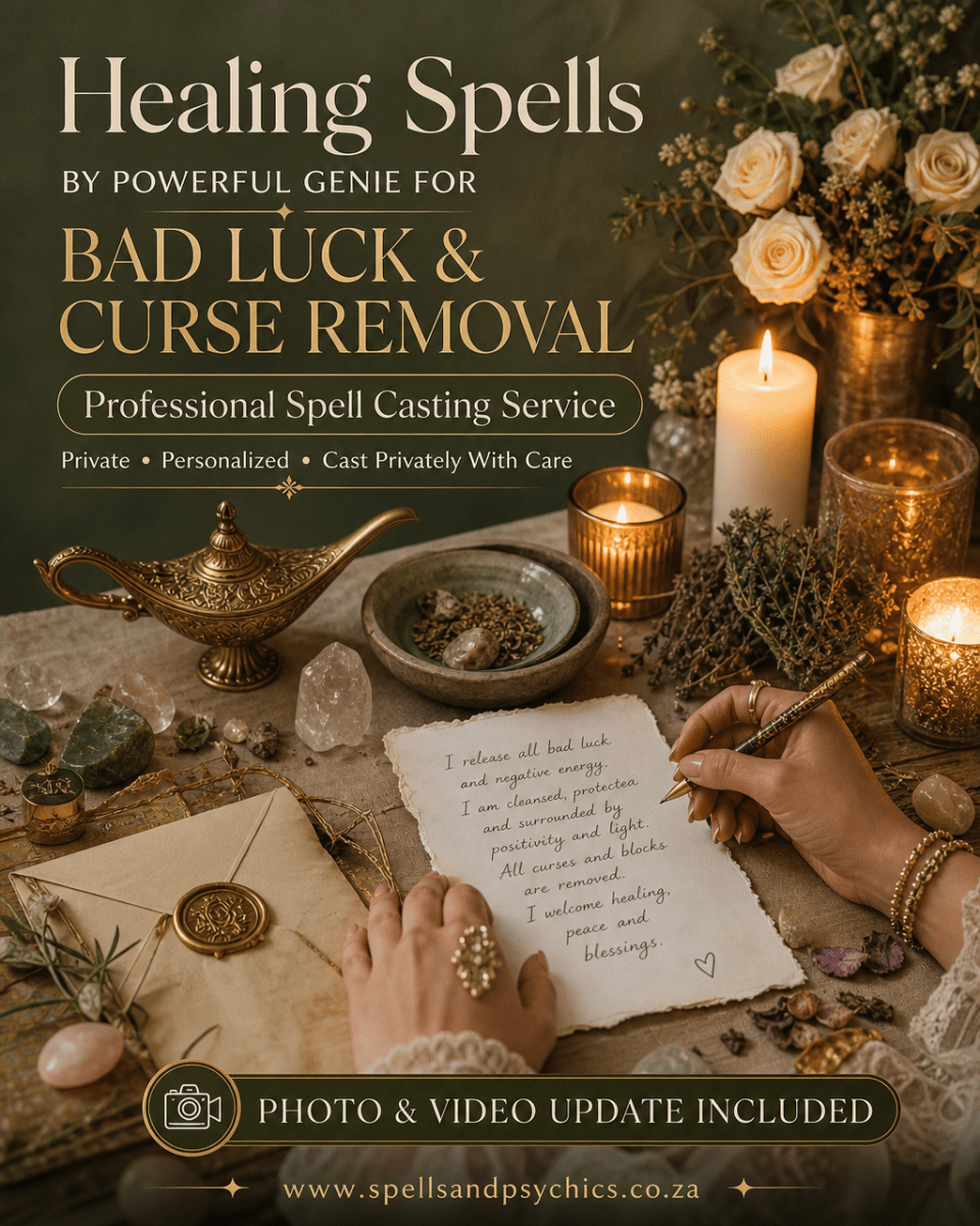 Healing Spells by Powerful Genie for Bad Luck & Curse Removal - Spells and Psychics