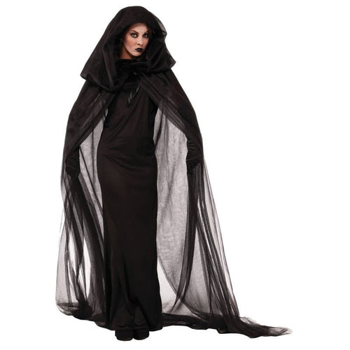 Hooded Cloak Coat Wicca Robe Medieval Cape - Spells and Psychics