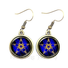 Pentacle Earrings Wicca Pagan Gothic Pentagram - Spells and Psychics