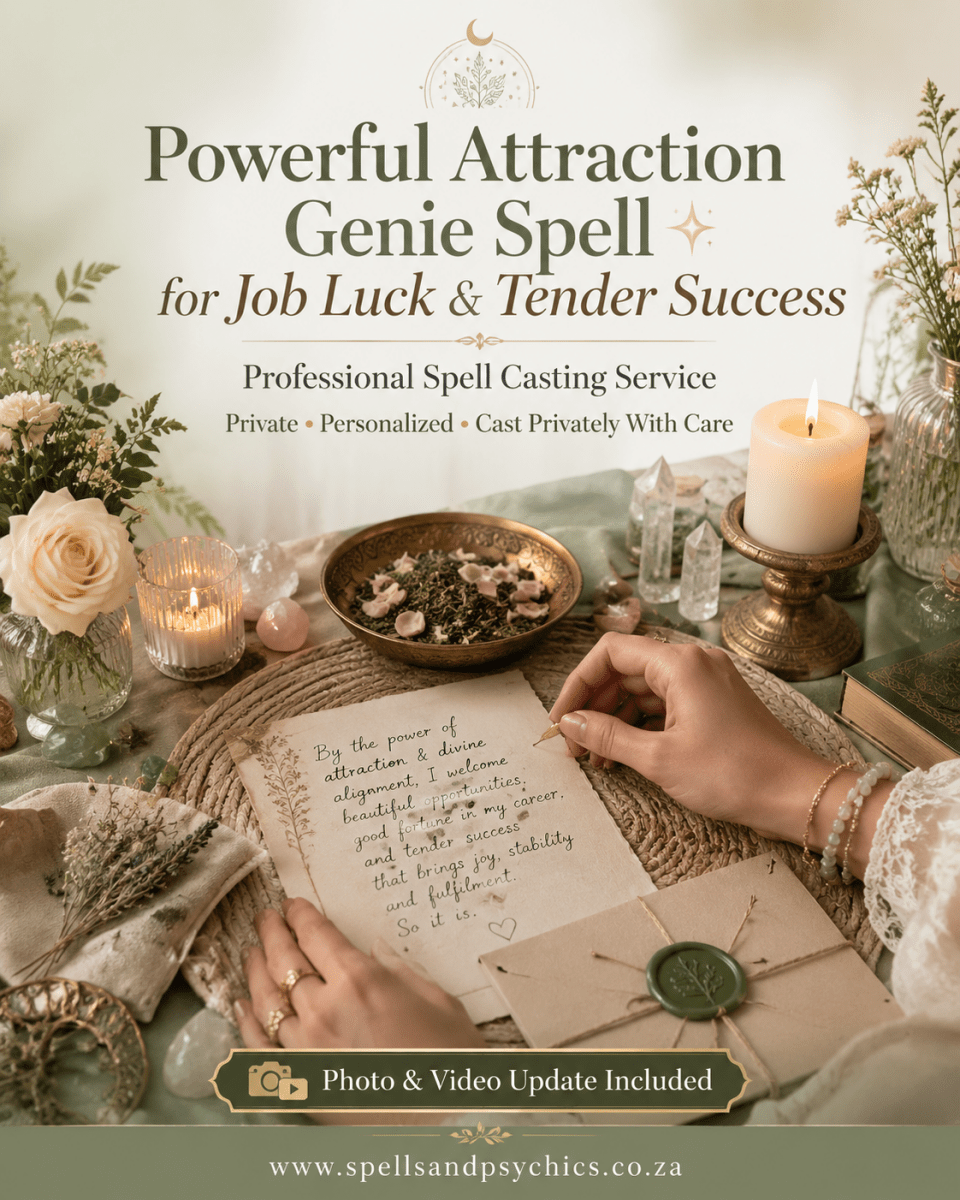 Powerful Attraction Genie Spell for Job Luck & Tender Success - Spells and Psychics
