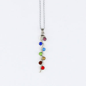 Reiki 7 Crystal Beads Chakra Pendant Necklace - Spells and Psychics