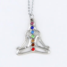 Reiki 7 Crystal Beads Chakra Pendant Necklace - Spells and Psychics