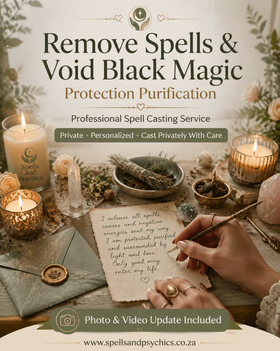 Remove Spells & Void Black Magic Protection Purification - Spells and Psychics
