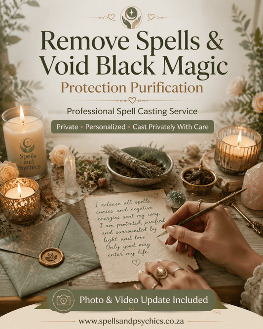 Remove Spells & Void Black Magic Protection Purification - Spells and Psychics