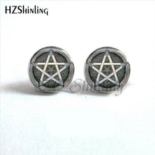 Wiccan Pentagram Occult Earrings - Spells and Psychics