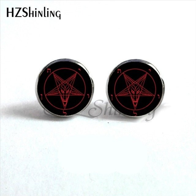 Wiccan Pentagram Occult Earrings - Spells and Psychics