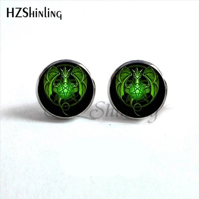 Wiccan Pentagram Occult Earrings - Spells and Psychics